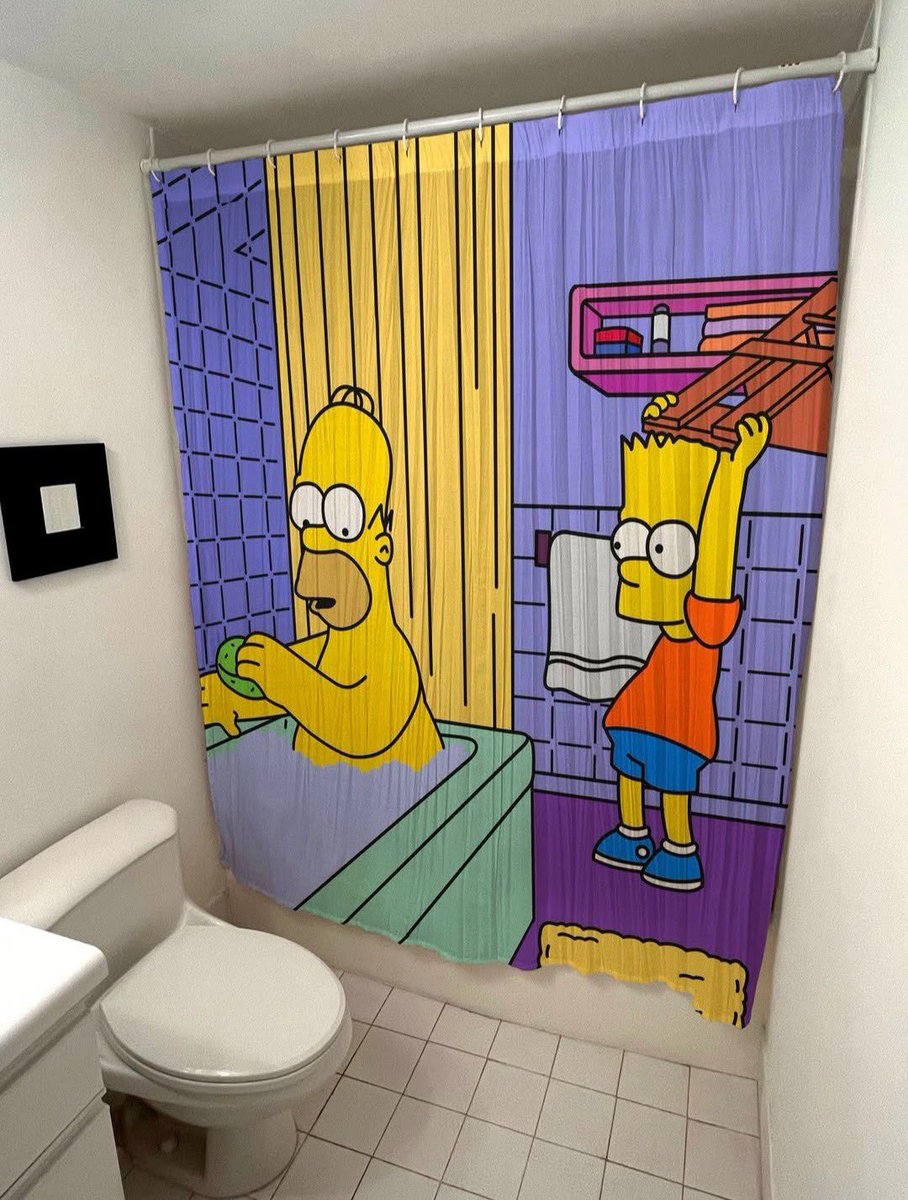 TheSimpsonsMan_'s tweet photo. Need this shower curtain in my house ASAP! https://t.co/I54L1KmChB