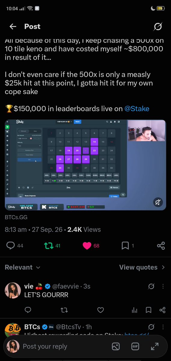 faevvie's tweet photo. @BTCsRewards @Stake done all tasks, let's gourrrrr 

stake: faevie https://t.co/BZ7xY9m7VO