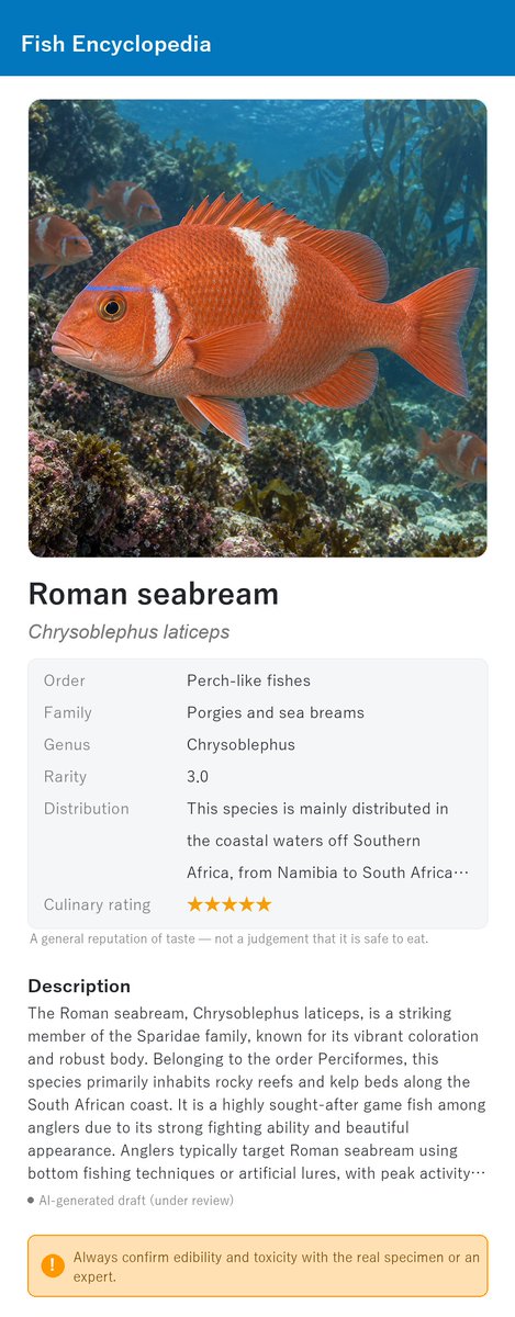WorldFishingMap's tweet photo. 2,689 habitat illustrations. Batch twelve: 199 of 200 accepted.

The one sent back had a black spot mid-body. The real fish has only two dark marks, and the brief named both.

Every image is checked by eye, not only by script.

https://t.co/1uSNf8ldVR

#BuildInPublic #Shipaton https://t.co/j1cUN7OsLz