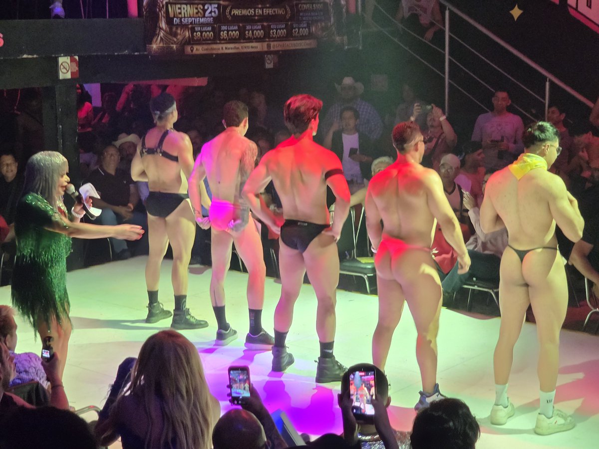 DeputeriaXXX's tweet photo. Los 5 Finalistas de "La Tanga Dorada 2026" en @SpartacusDisco 🍑

#Concurso #Show #LatangaDorada
#SpartacusNeza

@DeputeriaXXX https://t.co/T6D6igT4KI