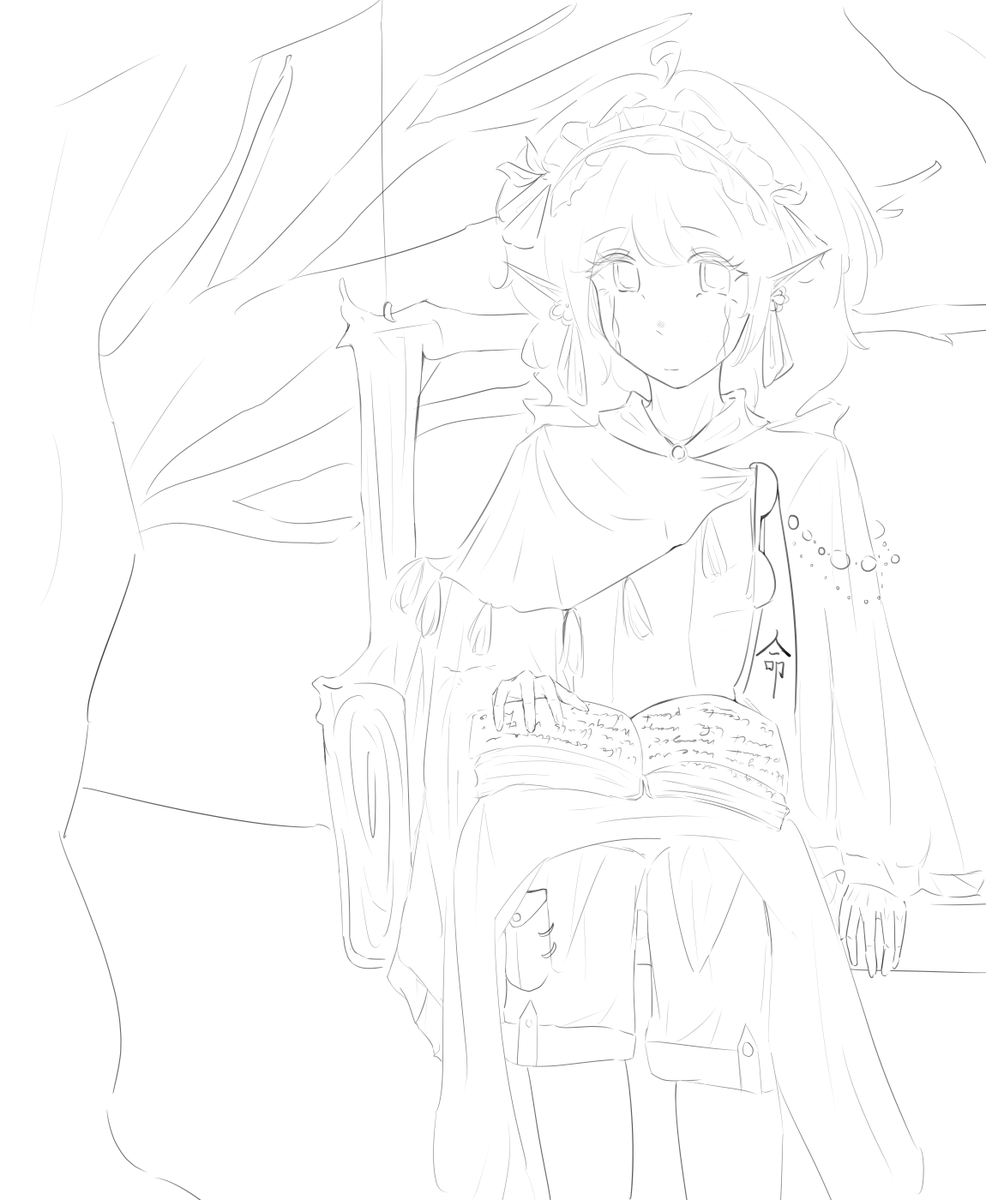 FuxinCh's tweet photo. line art.(oc) https://t.co/5OqY40cJfU