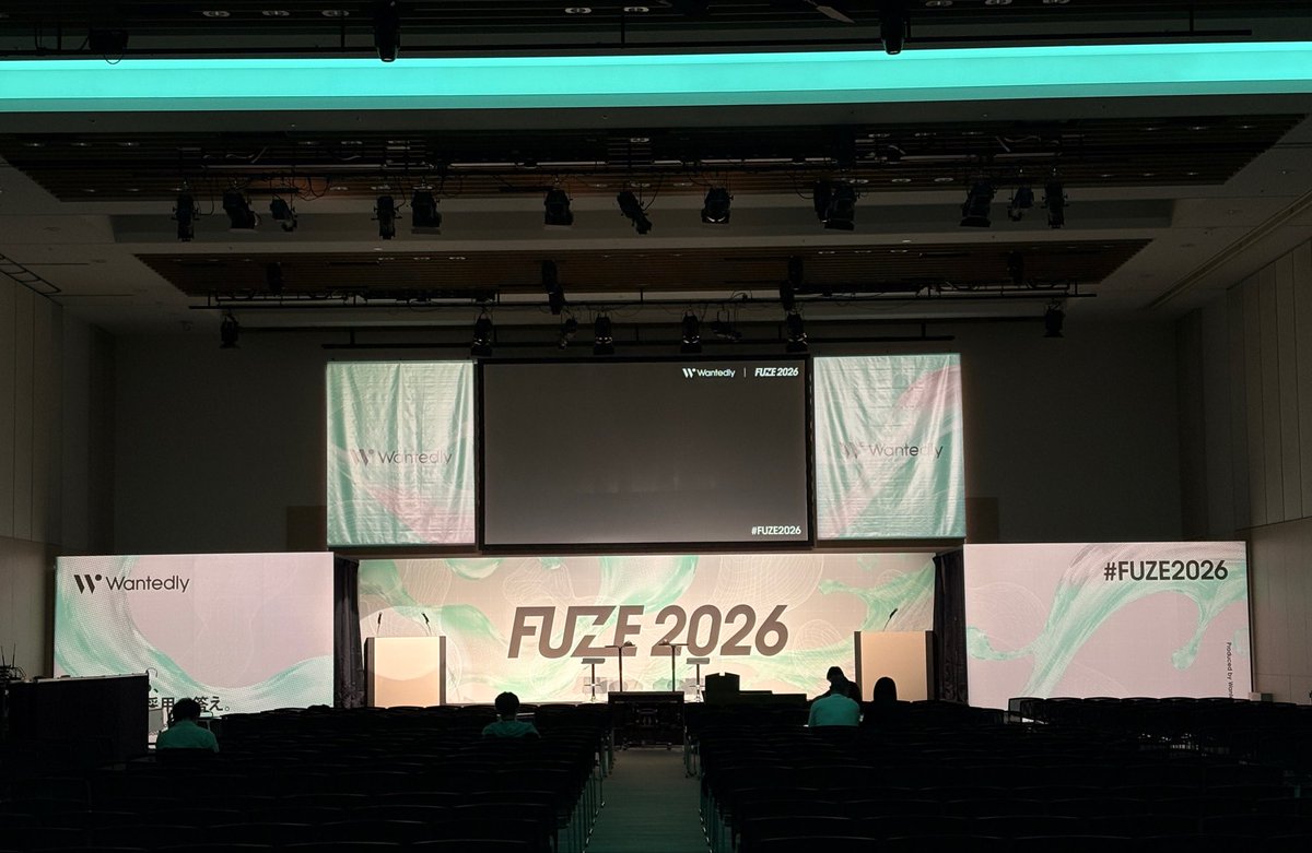 naranch's tweet photo. #FUZE2026 にお越しいただいた皆さん、本当にありがとうございました!!!
例年直前期は夢の中でFUZEを開催してしまう、FUZE責任者の奈良です。約半年間、この日を夢見てきました。来年も、もう一段進化させたいと思います。引き続き、Wantedlyをよろしくです。
←前日リハ 本番→ https://t.co/Ul86ET5NBr
