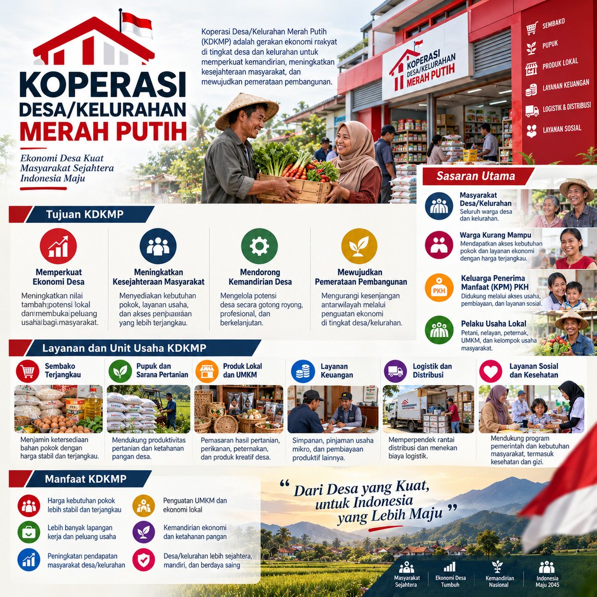 nikiastriaaa's tweet photo. Koperasi Desa/Kelurahan Merah Putih (KDKMP): dari desa untuk rakyat, menuju Indonesia Maju. Memperkuat ekonomi desa dan kesejahteraan warga secara gotong royong. https://t.co/E8lssf4ukE