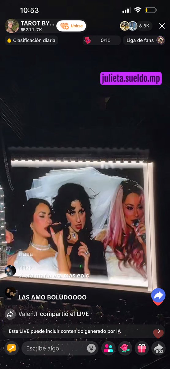 bautiasishh's tweet photo. Lali, marilina y tini cantando LIKE A VIRGIN recreando el iconico momento en los MTV de Madonna , Britney y Christina. 😍 https://t.co/mNMKhxjm9i