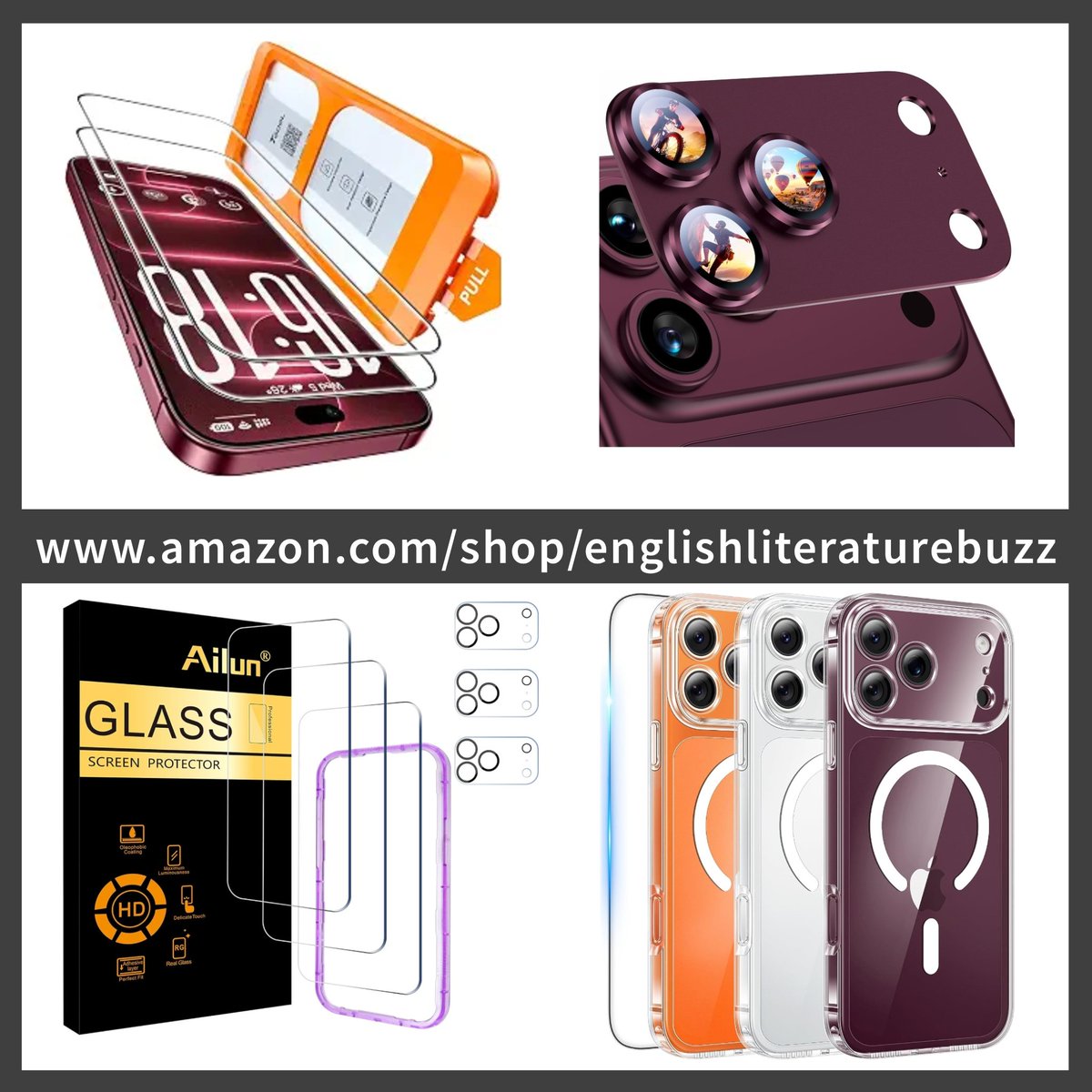 ismasaleemstyle's tweet photo. Essential accessories for your iPhone 18 Pro Max.
#iPhone18ProMax #amazonfinds #phoneaccessories #iPhoneCase  #iPhoneAccessories #amazon #iPhone #founditonamazon #ad
🔗👇
https://t.co/utCmANL1Wc https://t.co/6OmMBy7jo8