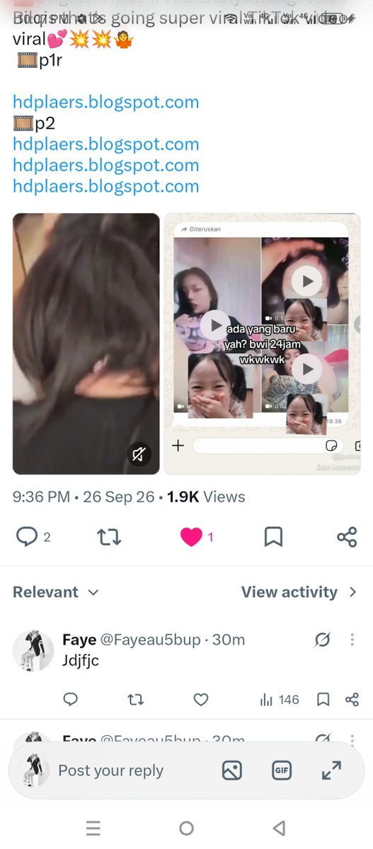 HilmaColliec's tweet photo. 🟥Original video II viral Banyuwangi celeb Bilqis that's going super viral TikTok video viral💕💥💥🤷
 🎞️p1
https://t.co/oLSBJ0bk0Q
🎞️p2
https://t.co/oLSBJ0bk0Q
🎞️p3
https://t.co/oLSBJ0bk0Q
🎞️p43
https://t.co/oLSBJ0bk0Q https://t.co/ExjE8rlDrX
