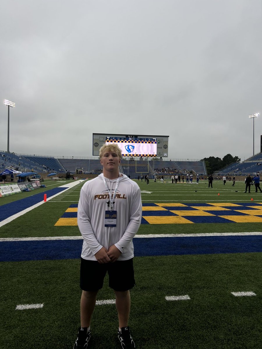 Eaghanflesh56's tweet photo. Thank you @GoJacksFB for the amazing gameday visit! Excited for what’s to come! @KobeClayborne @CoachKent__ @SDSU_Recruiting @AllenTrieu @AlburnettSports https://t.co/eyLcWt1Fv8