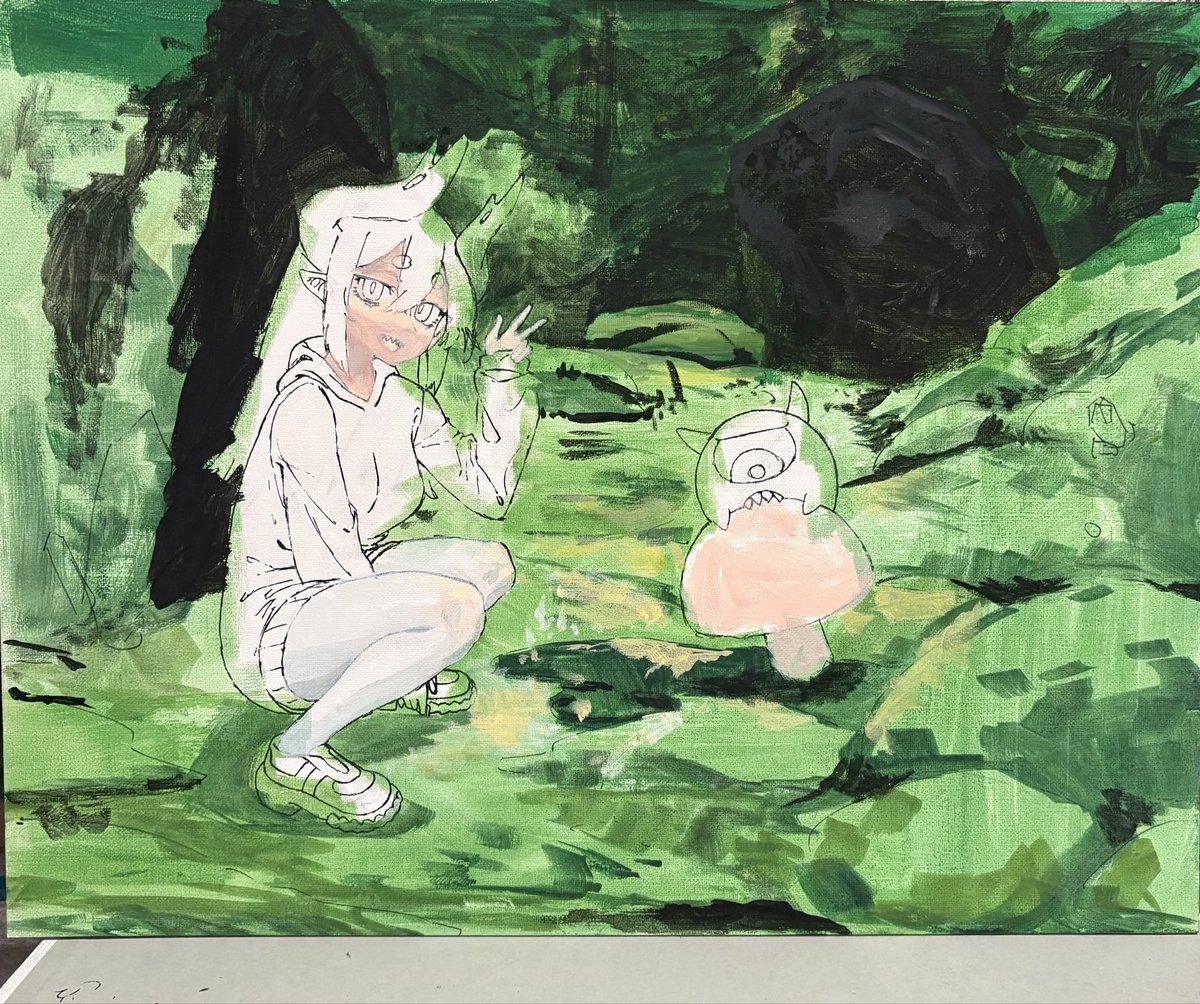 setoOxO's tweet photo. すっごい適当に下塗り https://t.co/GdNEk642nP
