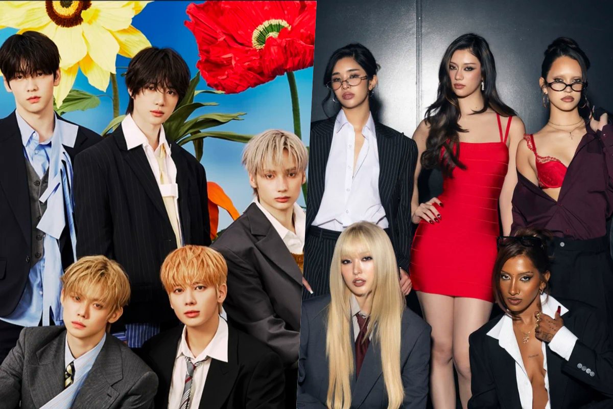 Jingle Ball Tour 2026 graphic TXT and KATSEYE iHeartRadio Jingle Ball Tour 2026 announcement graphic
