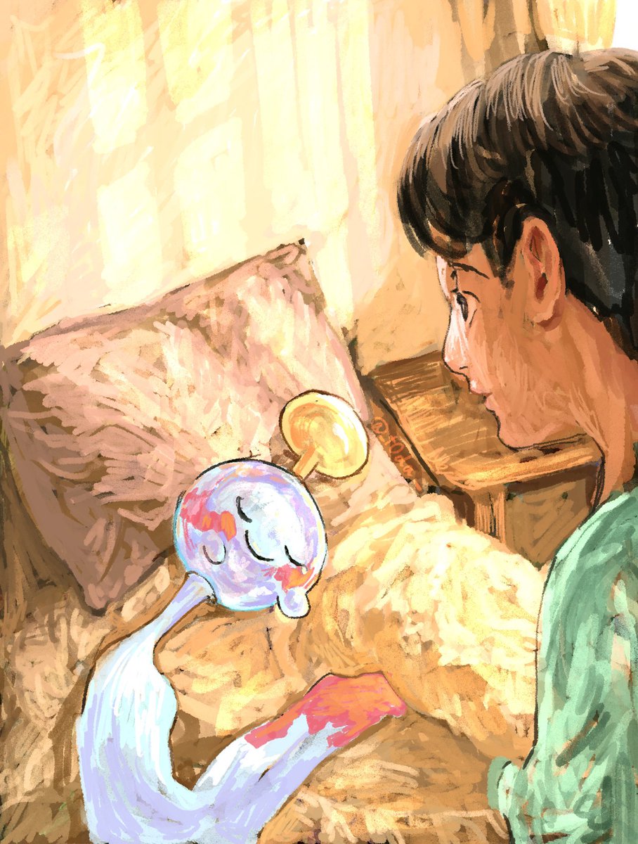 _t0da_'s tweet photo. #ポケモンイラスト
「熱下がった！あんな苦しかったのにウソみたい！働けないから薬も病院行く金もなかったし、死ぬかと思った〜
…あれ、寝てるのか？え、瀕死！？なんで！とにかく緊急用に買ってた『元気の欠片』使ってから、ポケモンセンターへ！！』
『技名:いやしの願い』 https://t.co/xp5y4oUvR2