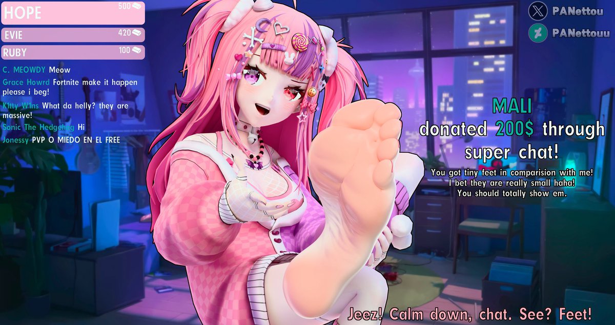 Mouse2DFD's tweet photo. You Really Donated $200 Just To See My Feet?~

You’re So Pathetic~

Ironmouse 2DFD https://t.co/6br78mdalT