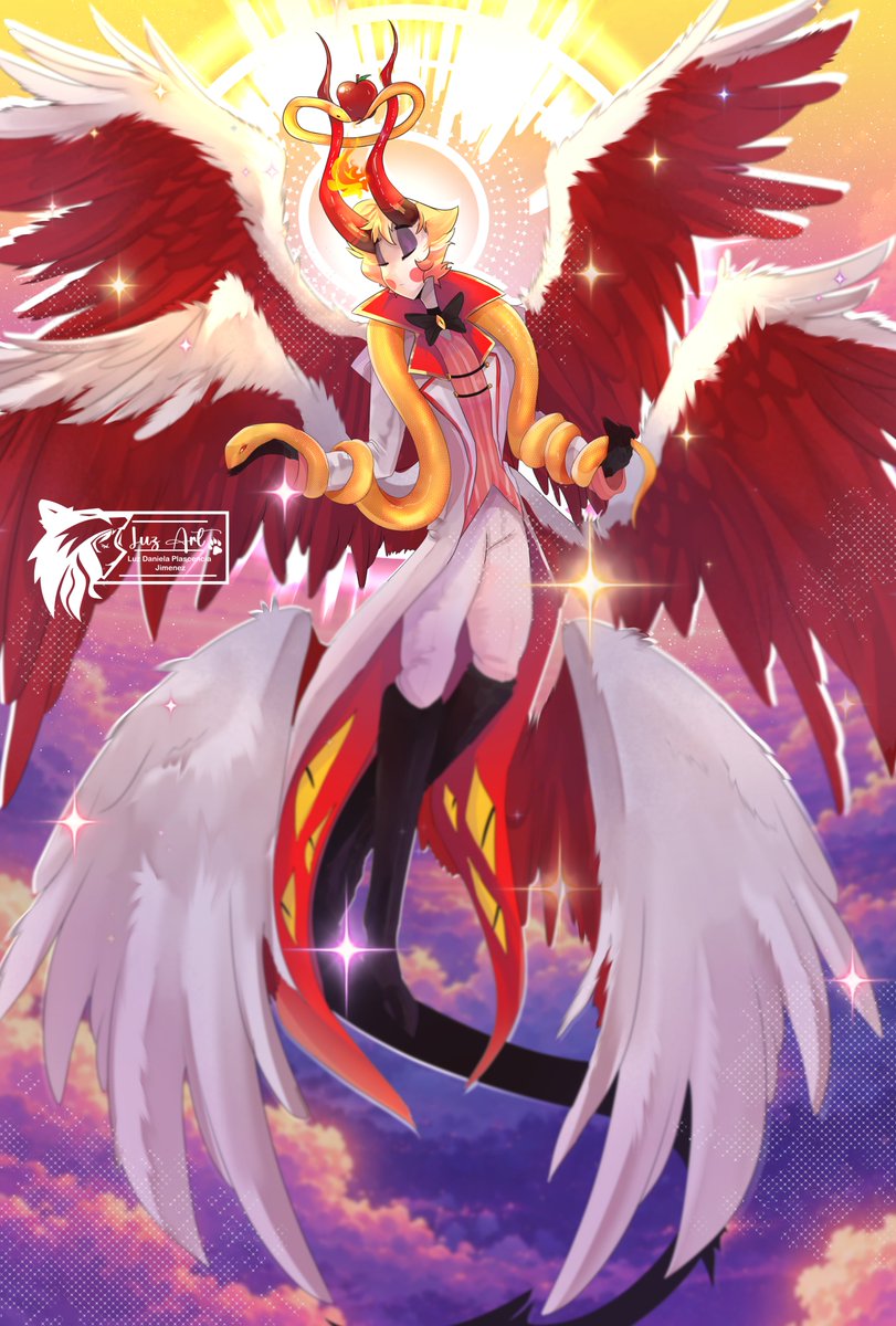 LuzcyBell's tweet photo. #LuciferMorningstar #luciferhazbinhotel #hazbinhotel #hazbinfanart The morning star. 👑🍎🐍

As soon as I saw the stained glass window, I couldn't resist; it was simply beautiful 🌟🌟 
#LuciferMorningstar #luciferhazbinhotel #hazbinhotel #hazbinfanart https://t.co/N5yhqv5sOX