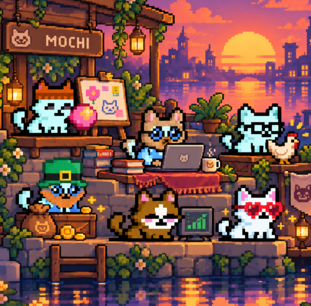 mochidotfun's tweet photo. MOCHI IS ABOUT GIVING YOUR PROJECT A LITTLE LIFE OF ITS OWN.

POUNCE LAUNCHES, PATCH BUILDS, DOT DESIGNS, CHIRP POSTS, BISCUIT WATCHES THE BAG, NIBS WATCHES THE NUMBERS.

YOU DON’T MANAGE “AGENTS.”

YOU TAKE CARE OF YOUR CATS. https://t.co/QSIIQfXzhL