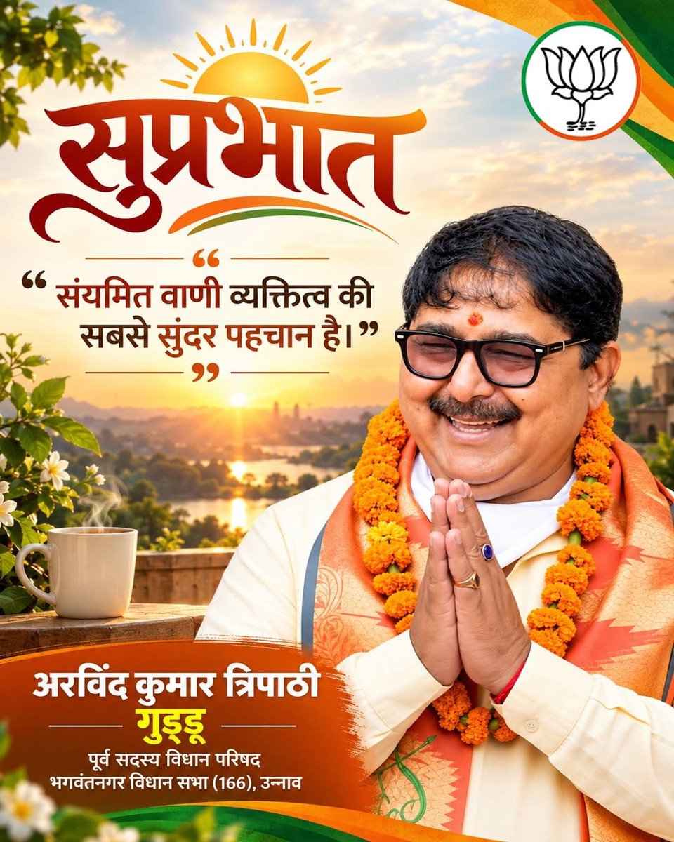 arvindmlc's tweet photo. सुप्रभात आप सभी को....
#BJP4IND #NarendraModi
#RSSorg #nitinnabin
#amitshahofficial
#RajnathSingh #BLSantosh #BJP4UP #YogiAdityanath #BrajashPathak #Dharampalsingh #KeshavPrasadMaurya #PankajChaudhary https://t.co/Vdsrf9GNxU