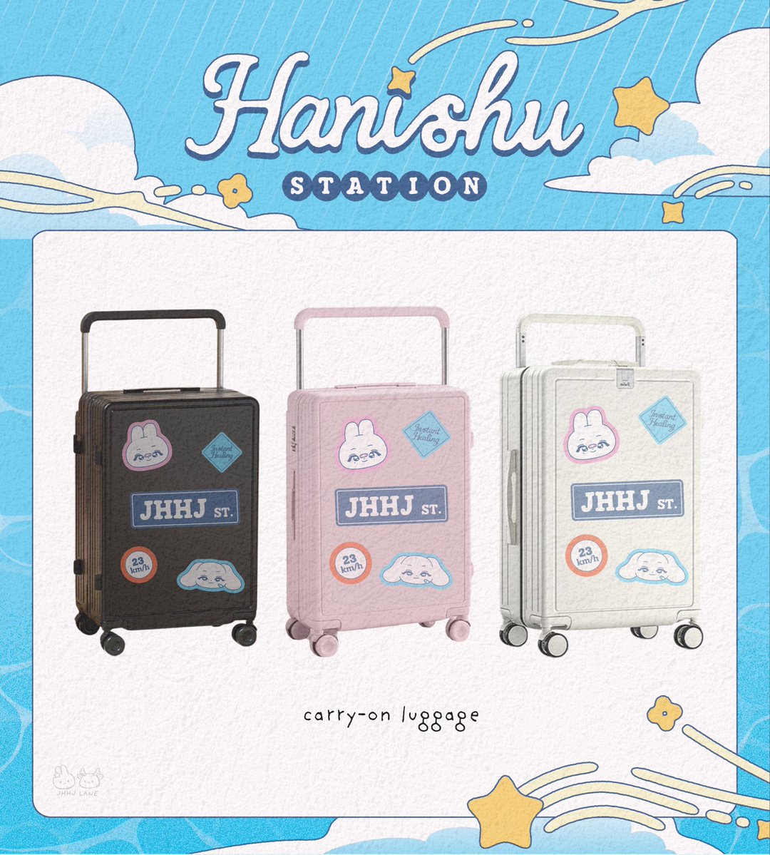 jhhj_lane's tweet photo. Carry-on Luggage 

3 colors available: black, pink, white

#HaniShuStation #JHHJLANE 
#JxJ #정한x조슈아 https://t.co/rJPx9mR89M