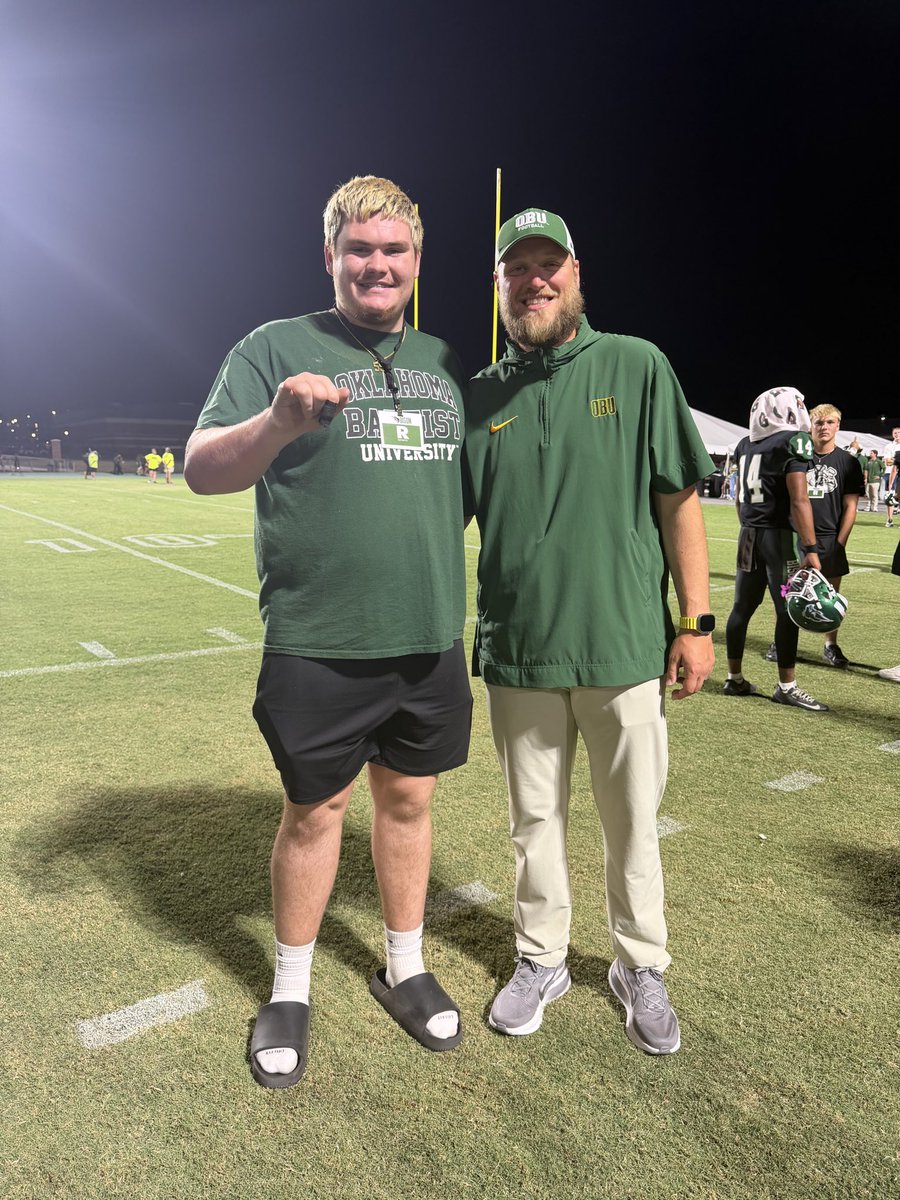 kade_don55's tweet photo. I had a great time at @OBU_Football got to see some good football and met the great coaches there! Thank you @Zach2Blevins and @LukeMcEndoo for inviting me out! https://t.co/FPwQVgfAEu