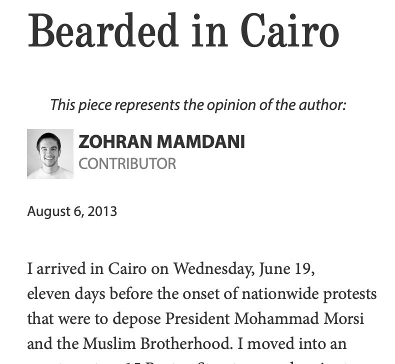 david_sivella's tweet photo. BTW, Mohamed Morsi’s Muslim Brotherhood-backed authoritarian government let @ZohranKMamdani into Egypt on his Ugandan passport to study Arabic a year after @AbdulElSayed signed this, while Morsi was still fighting the resistance that overthrew him, while Zohran was there. https://t.co/3qE16hLdTs
