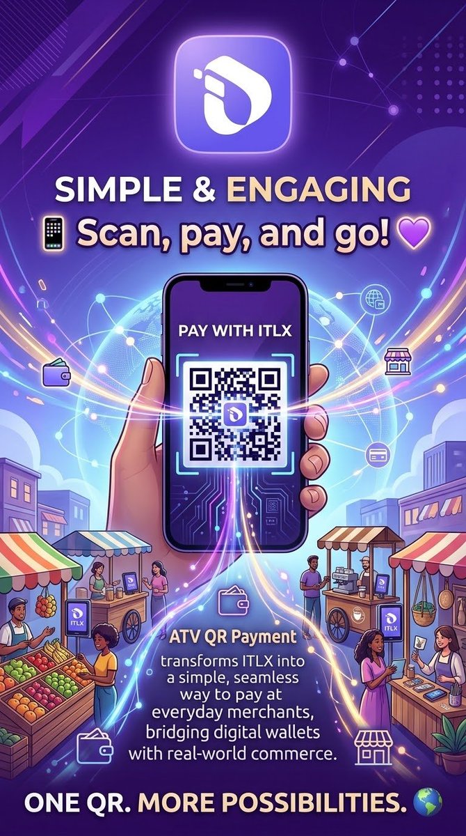 titud4009's tweet photo. Simple &amp; Engaging
📱 Scan, pay, and go! 💜
ATV QR Payment could turn ITLX into a simple way to pay at everyday merchants, connecting digital wallets with real-world commerce.
One QR. More possibilities. 🌍
#InterLink #ITLG #ITL https://t.co/cLSxMuwyi0
