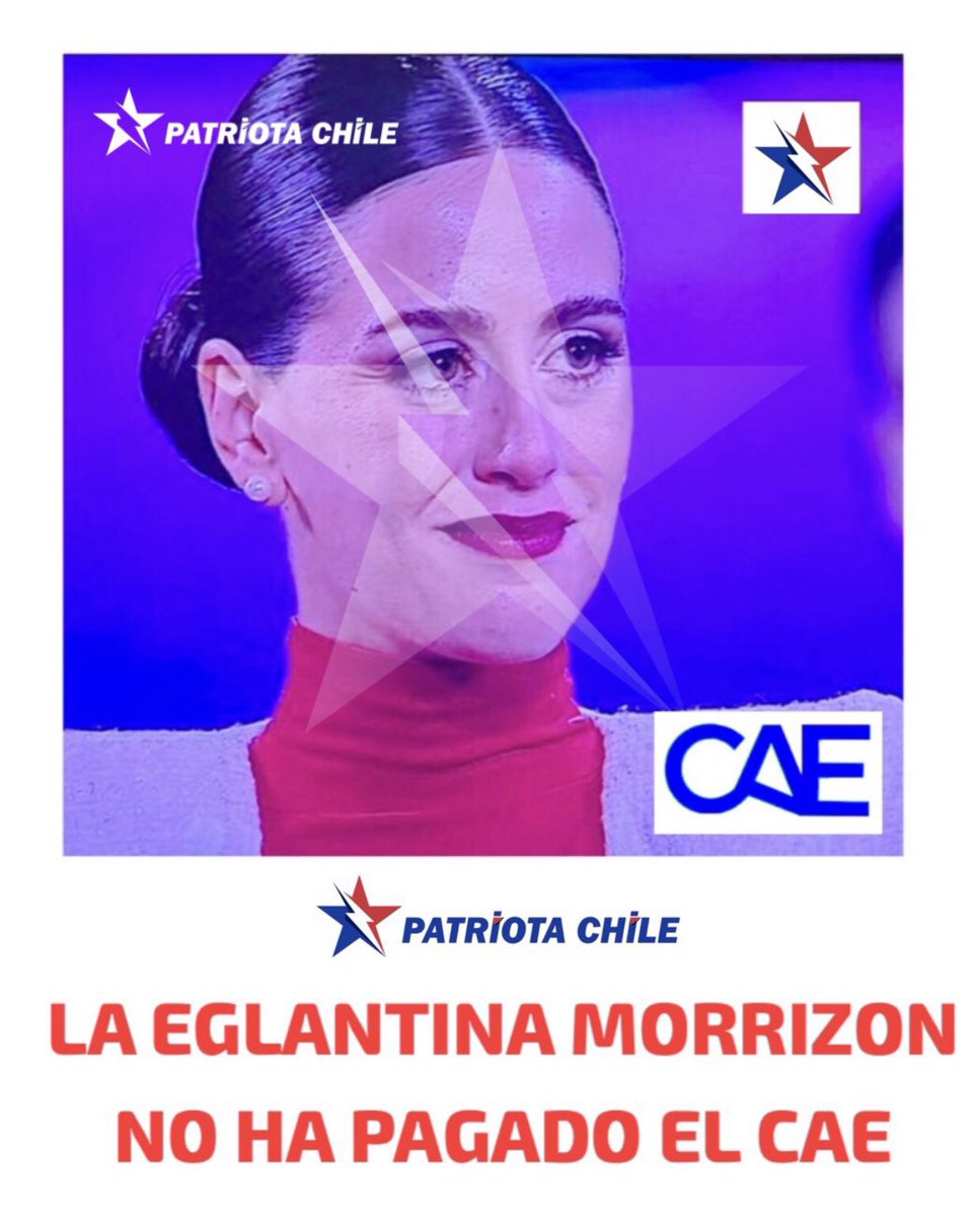 Soubirous_33's tweet photo. 🔴 #URGENTE | Patriotas, Seguiremos Presionando para que La EGLANTINA MORRIZON pague los  35 MILLONES del CAE. Dicen que hizo un movimiento subversivo para Zafarse de Pagar.RT  @MacaRipa #RipamontiPagaElCAE #ZurdosMugrosos https://t.co/oqNih2ME46