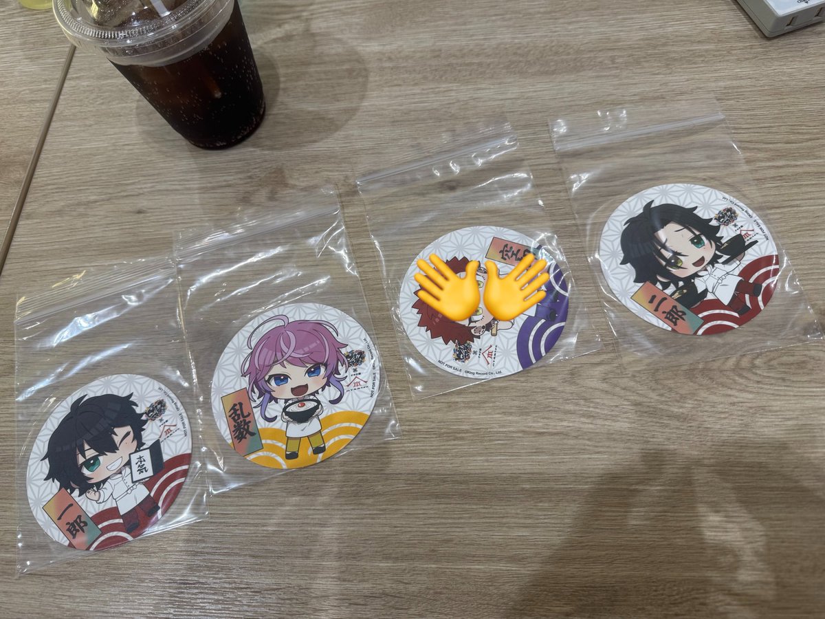 spdl_E's tweet photo. 【交換】山下本気うどん ヒプマイ ヒプノシスマイク　コースター

譲:一郎、二郎、乱数
求:銃兎、

現在横浜ワールドポーターズ店におり、のちコスモワールドへ移動する予定です。

本日現地手渡し、もしくは後日都内手渡し希望です、検索からでもお気軽にお声がけください！ https://t.co/3h2A1IEnZV