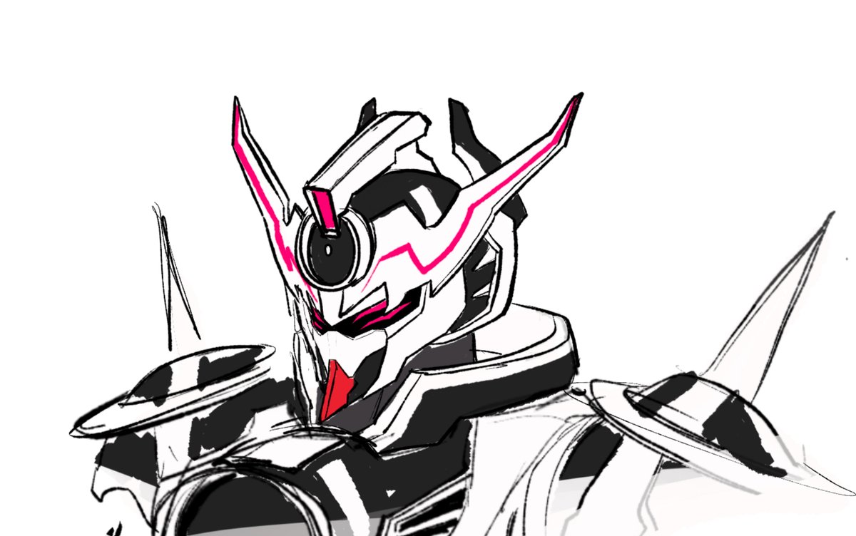 xvxaerial's tweet photo. Quick Gundam Evol sketch because evol’s visor is highkey giving fancy v-fin https://t.co/Jr01QwM1Vz