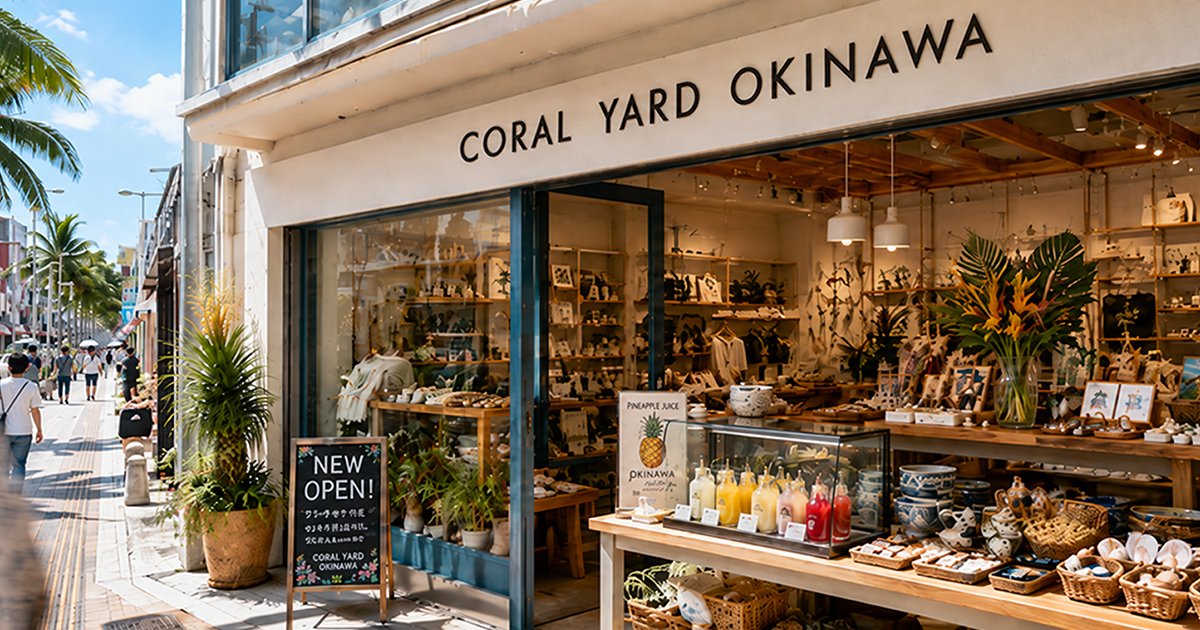 ryukyu_post's tweet photo. 新店舗情報📣
￣V￣￣￣￣￣
那覇・新国際通りに
ライフスタイルショップ＆カフェ
┋CORAL YARD OKINAWA┋がオープン🌺

沖縄の魅力が詰まった雑貨や
県産フルーツを使ったドリンクを販売🍍 

サイトではおすすめメニューもご紹介します！
明後日9/29(火)のサイトオープンをお楽しみに✨ https://t.co/GdUfAXn1dF