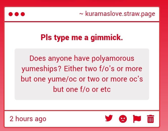 R0seFox's tweet photo. Does anyone have polyamorous yumeships?
-anon https://t.co/KU27YDuZWi