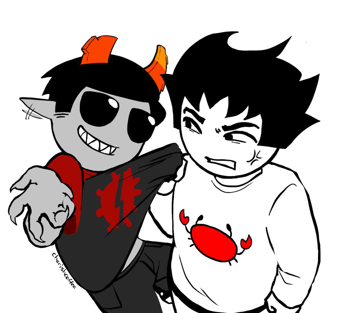 overtlyCerasum's tweet photo. i got busy so i only did day 2 and day 3 but i forgot to post them #davekatweek2026 https://t.co/RzKJ60xvdm
