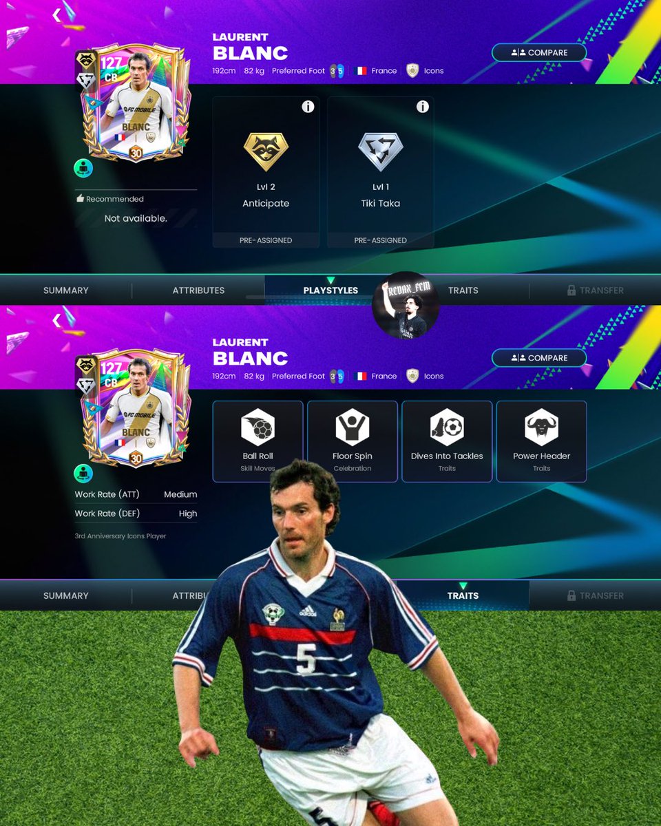 REDAX_FCM's tweet photo. 🔥 NEW GILBERTO SILVA &amp; BLANC MAXED STATS! 🔥

Two absolute defensive beasts! 🧱💪
127 Blanc &amp; 126 Gilberto Silva — fully trained and ranked up! 👀

Who are you taking for your team? 👇

#FCMobile #FCMobile27 #GilbertoSilva #LaurentBlanc #FCMobileLeaks https://t.co/m6XAMZPrRy