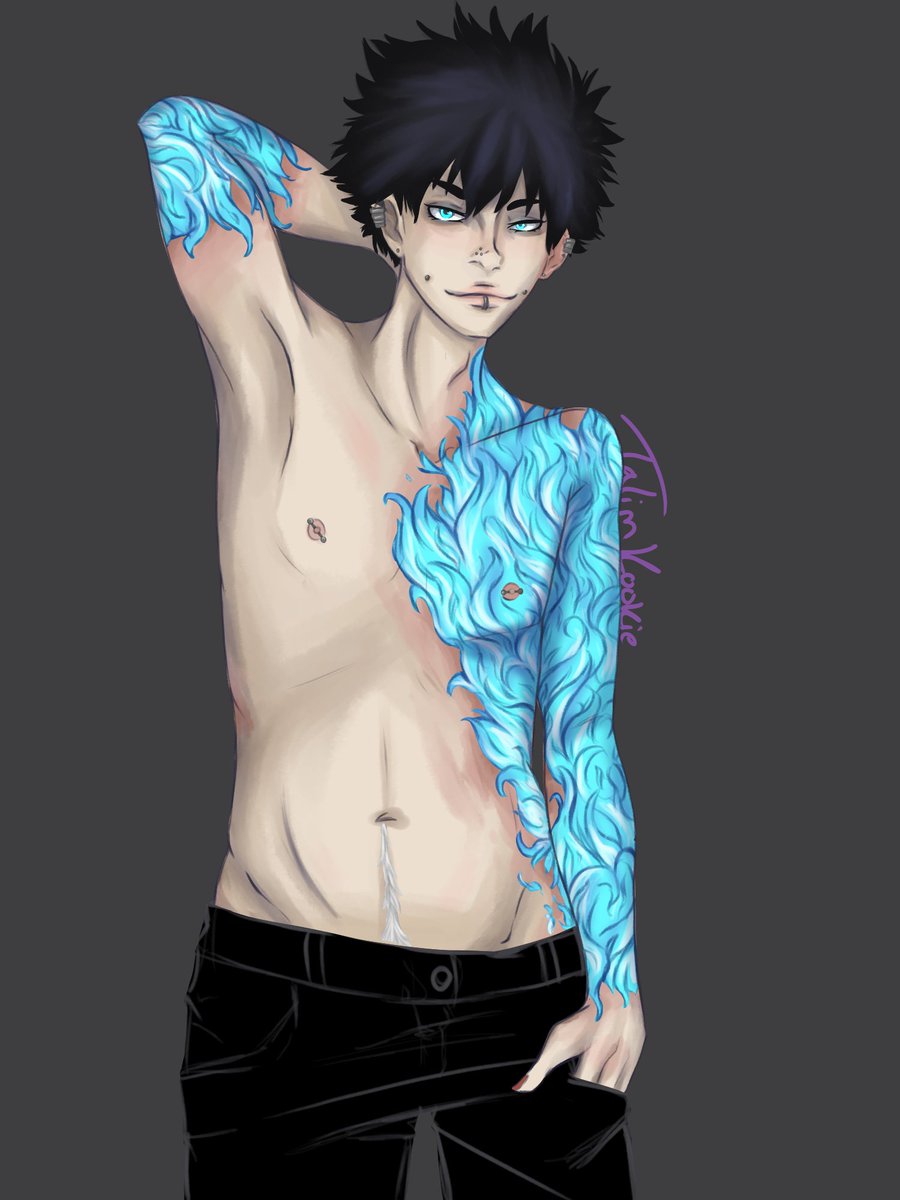 TalimKookie's tweet photo. In honor of my final chapter being out, here's some art of Dabi and Keigo with their tattoos. ;)

#DabiHawks https://t.co/AMBc4wrFTW