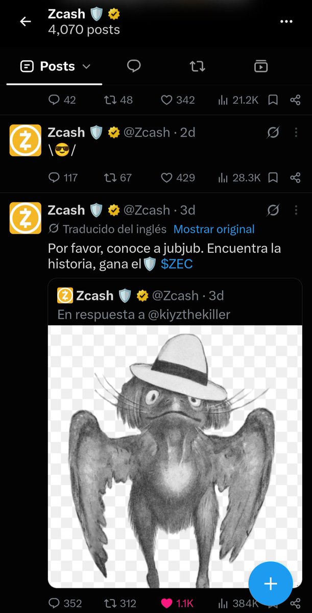 FedeQ1987's tweet photo. @MrWhale /sendit $JubJub @Zcash https://t.co/kUN5LZvLRS