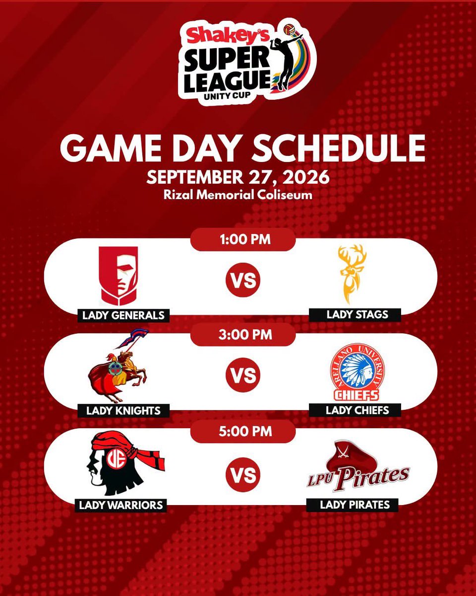 ShakeysLeague's tweet photo. GAMES TODAY ‼️
Secure your tickets via smtickets!
#ShakeysSuperLeague #SSLUnityCup https://t.co/twSraX8Vvd