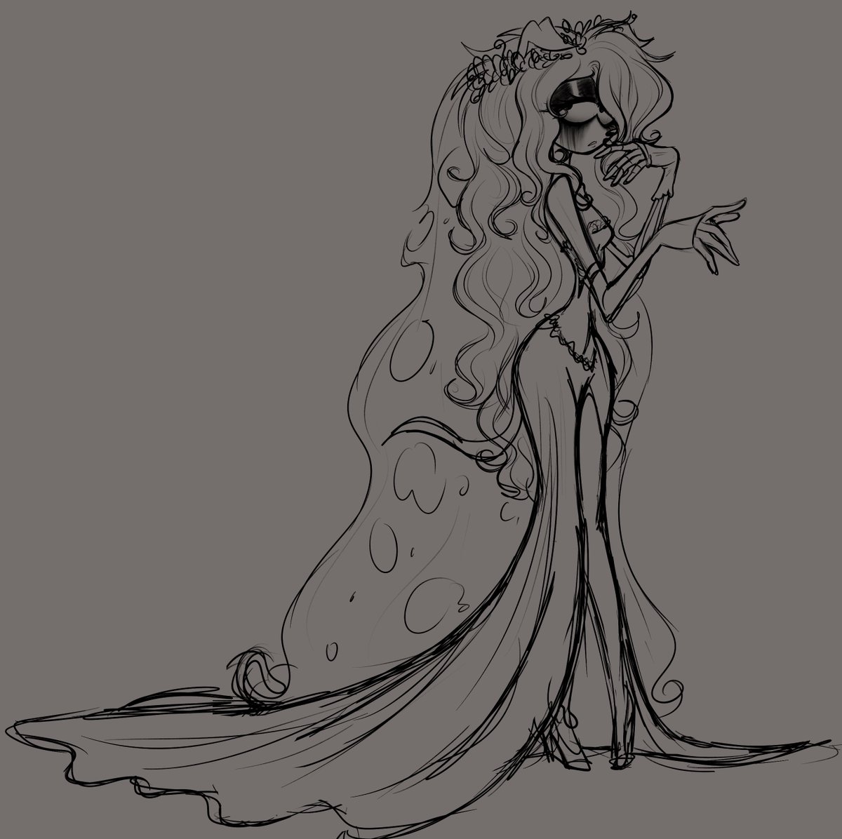 Frazzy_Bear's tweet photo. Doodles I have done last week—

Wistful Corpse Bride (because I was watching the movie with my mom)
And a grumpy Sonic https://t.co/0uSVO46SE8