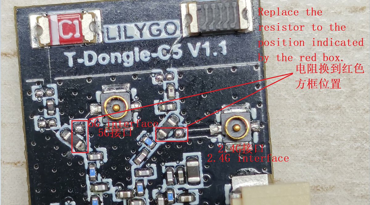 cnxsoft's tweet photo. ESP32-C5 USB dongle with dual-band WiFi 6 support.
https://t.co/vAIiEx49oB

@lilygo9 T-Dongle-C5 offers dual-band WiFi 6, BLE, and 802.15.4 connectivity, an optional 0.96-inch color display, a microSD card slot, and a USB-A male port. It's also equipped with 16MB flash, 8MB PSRAM, and a Qwiic expansion connector.

In addition to the Arduino-based factory firmware and code samples provided by LILYGO, the devkit also supports ESP32 Marauder, DIY Biscuit, and Void C5 firmware for wireless security testing and experimentation.