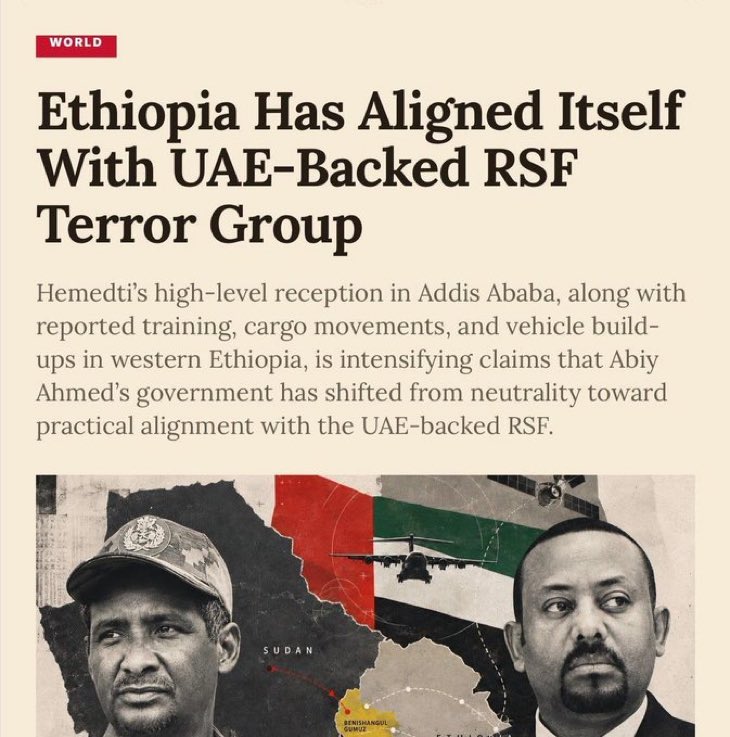 drhossamsamy65's tweet photo. ⛔️According to a Reuters investigation found that Ethiopia is hosting a secret camp used to train thousands of Rapid Support Forces terrorists.

⛔️According to sources cited by Reuters, the UAE financed the camp and supplied military trainers and logistical support.

⛔️Colombian mercenaries are training RSF terrorists there too — particularly in drone operations‼️
