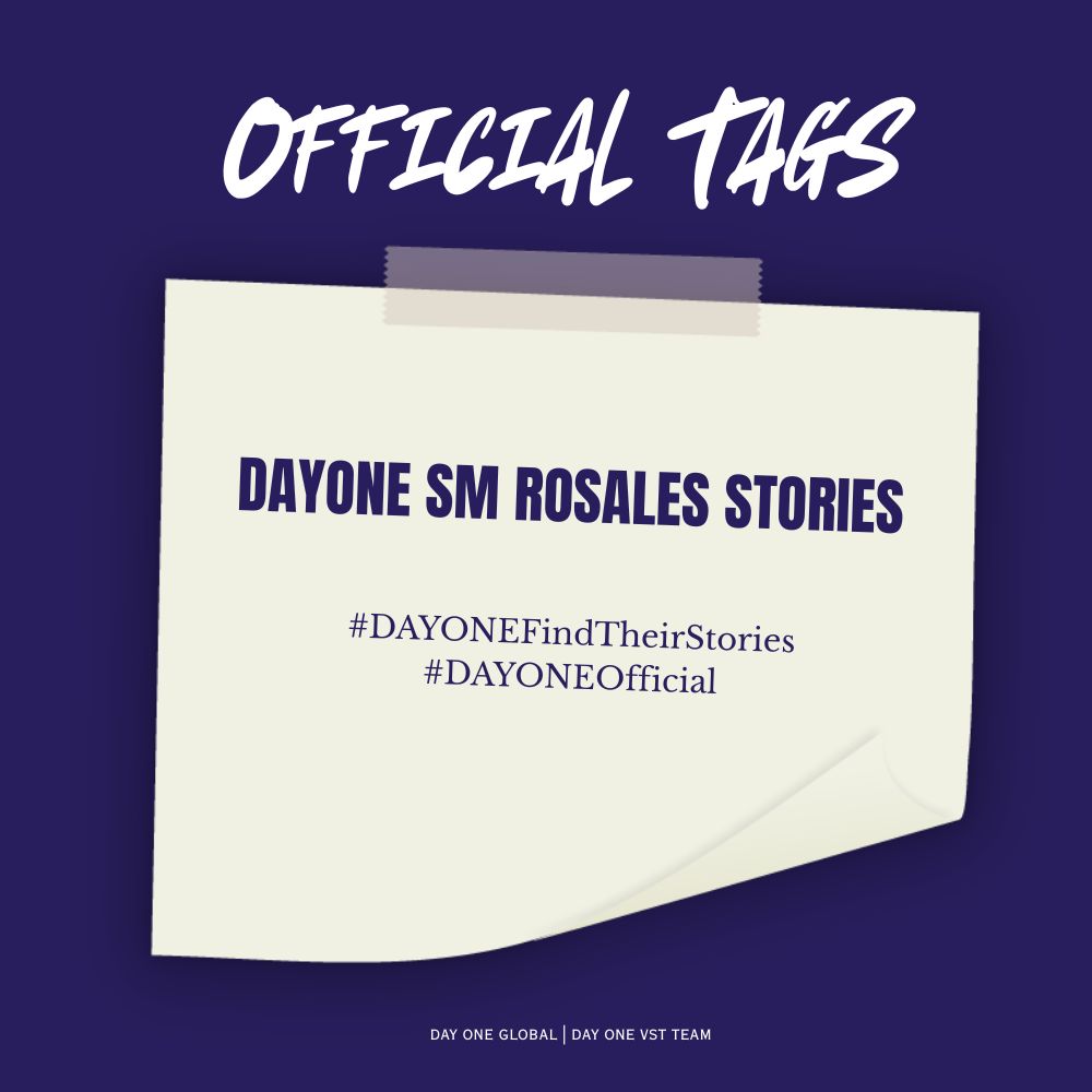 dayonevst's tweet photo. [🌐] #DAYONE_TAGS

DAY ONE’s Find Their Stories: The Busking Series is making its way to SM Rosales!

Another stop, another story waiting to be told.

Don’t forget to use our official tagline and tags!

DAYONE SM ROSALES STORIES
#DAYONEFindTheirStories #DAYONEOfficial https://t.co/HSSjFxpXIM