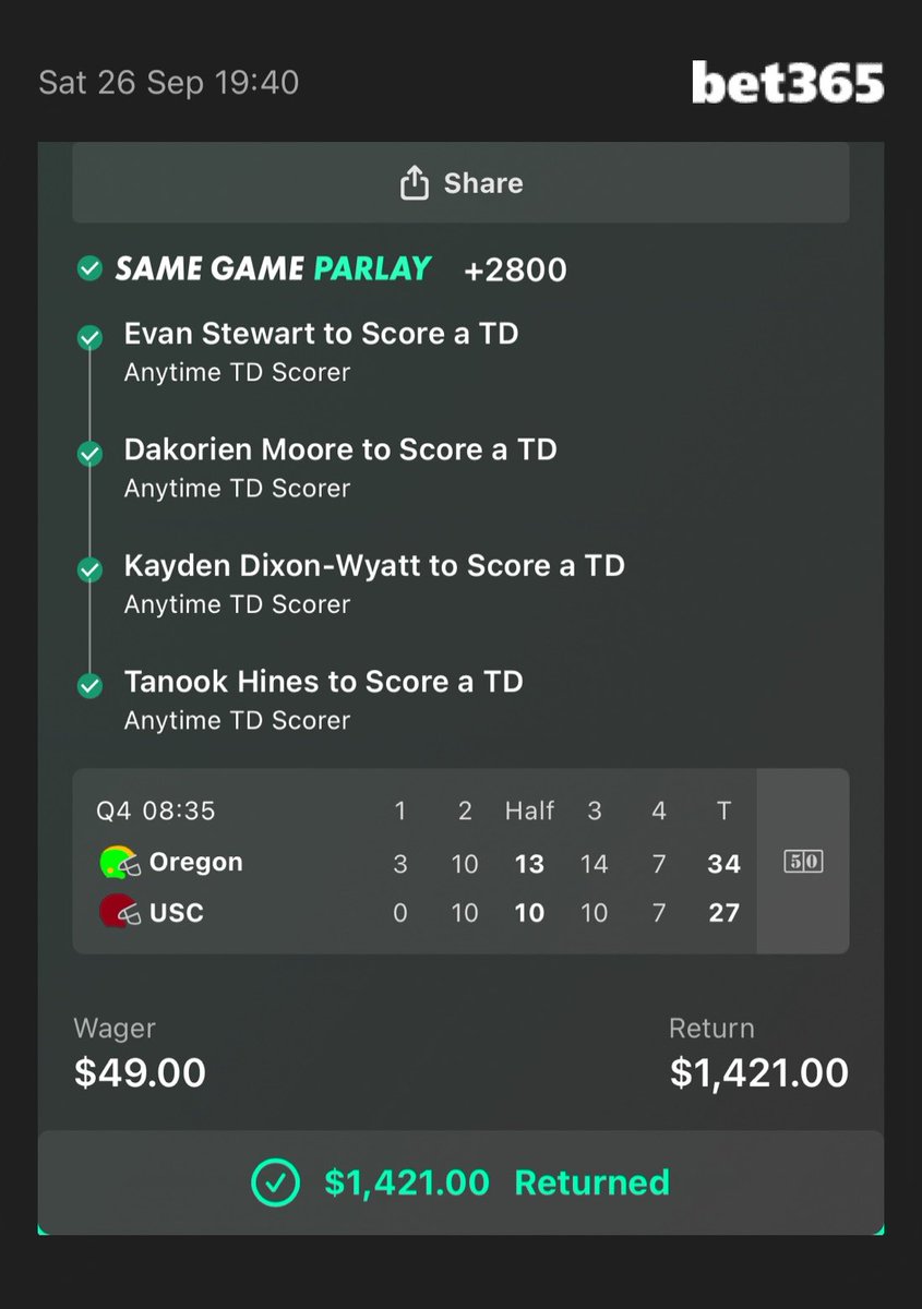 MWBets_'s tweet photo. ✅✅✅ OREGON TD LAY BANG https://t.co/dgJR2Bbrhi