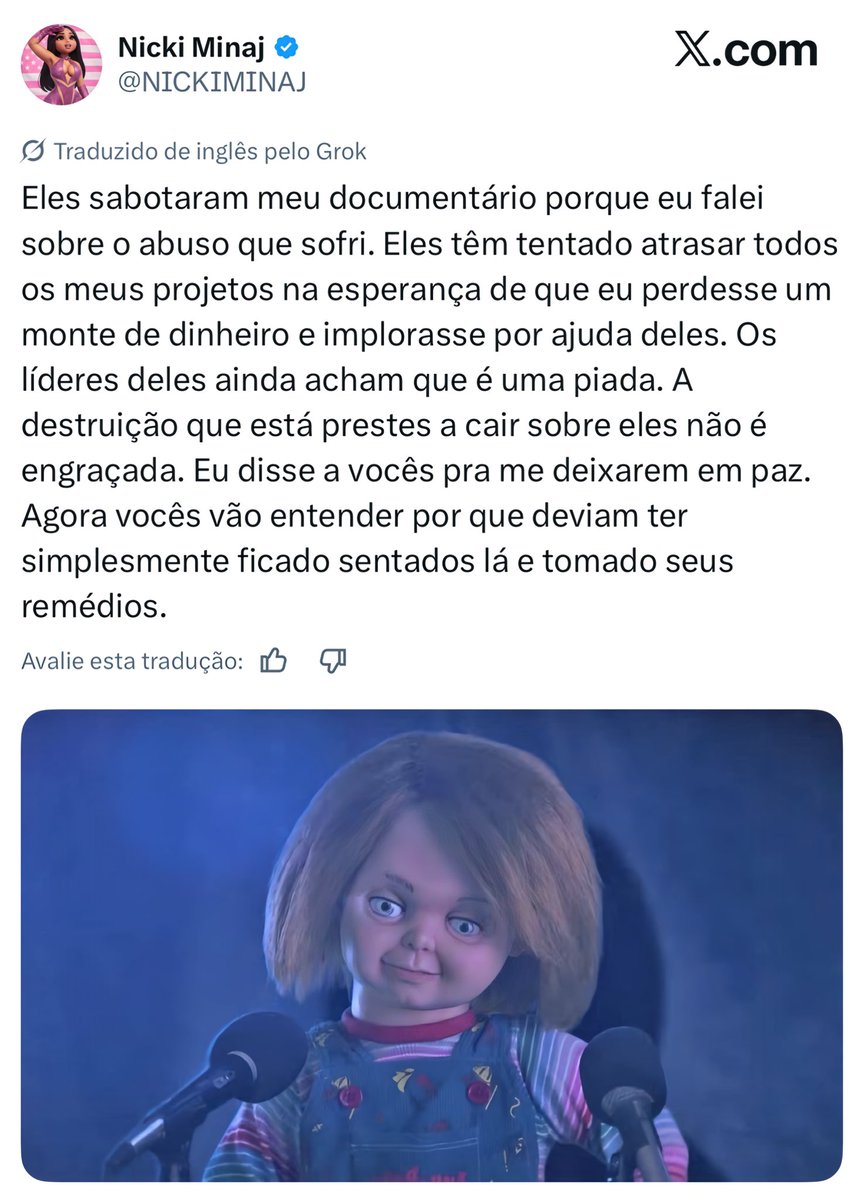 NMBrasilofc's tweet photo. Denúncias feitas pela Nicki: https://t.co/NQBccqCXFk