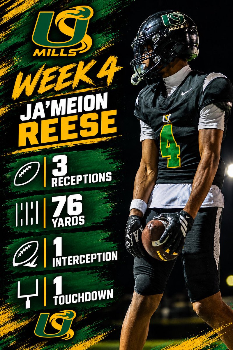 JameionReese1's tweet photo. Another great week of 5A football with a week 4 win🔥 @MillsHighFB @CarsonCallaway7 @TheCoachCoty @CoachGHunter @Chedda_Mac @MarcusBolden18 @PrepRedzoneAR @hjacobs67 @CoachOAllen https://t.co/ql3csXTR87