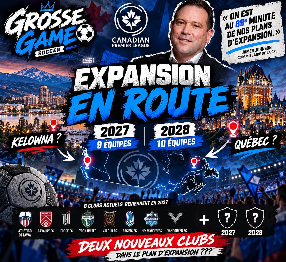 GrosseGameMedia's tweet photo. Expansion CPL @CPLsoccer 

#GrosseGame / #CanPL https://t.co/mu09eIpVe5