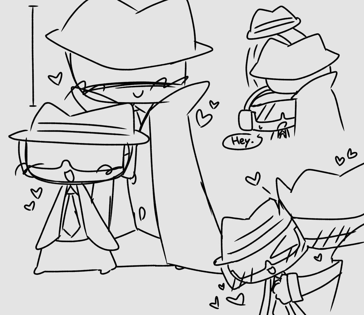 GreeeeNTea0007's tweet photo. Ah, just a little doodle.
#doublefedora https://t.co/YLzhg5W4lh