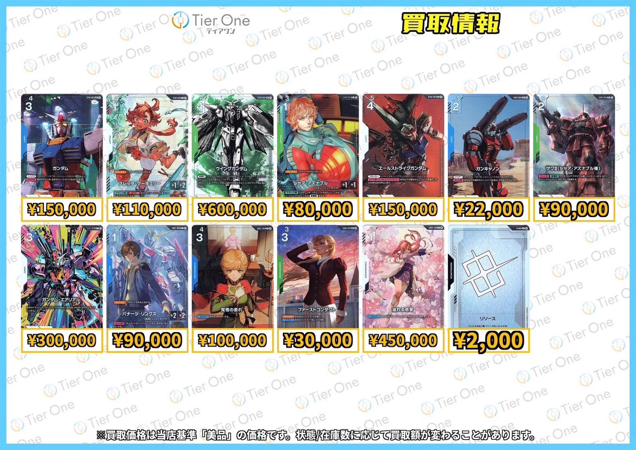 ポケカ　ワンピカ　ガンダムカ　まとめ TierOne ティアワン渋谷/ ポケカ ワンピースカードゲーム 販売買取強化