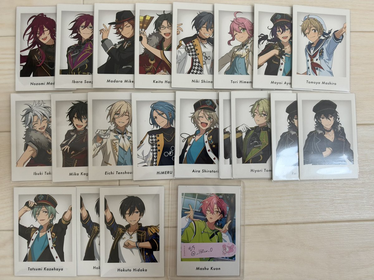 ___160cm_0's tweet photo. 【交換】あんスタ ぱしゃっつ 10周年 特典

譲→ 望見 茨 斑 敬人 ニキ 桃李 マヨイ 友也 維吹 みか 英智 HiMERU 藍良 日和 零 巽 北斗

求→ 舞珠 なずな ユメ ひなた 凛月> 司 カンナ 

※望見は舞珠含む交換のみ
※零、日和、ニキは凛月含む交換のみ

2点〜だと有難いですが1点〜も可能です https://t.co/SSfXR1Brx0