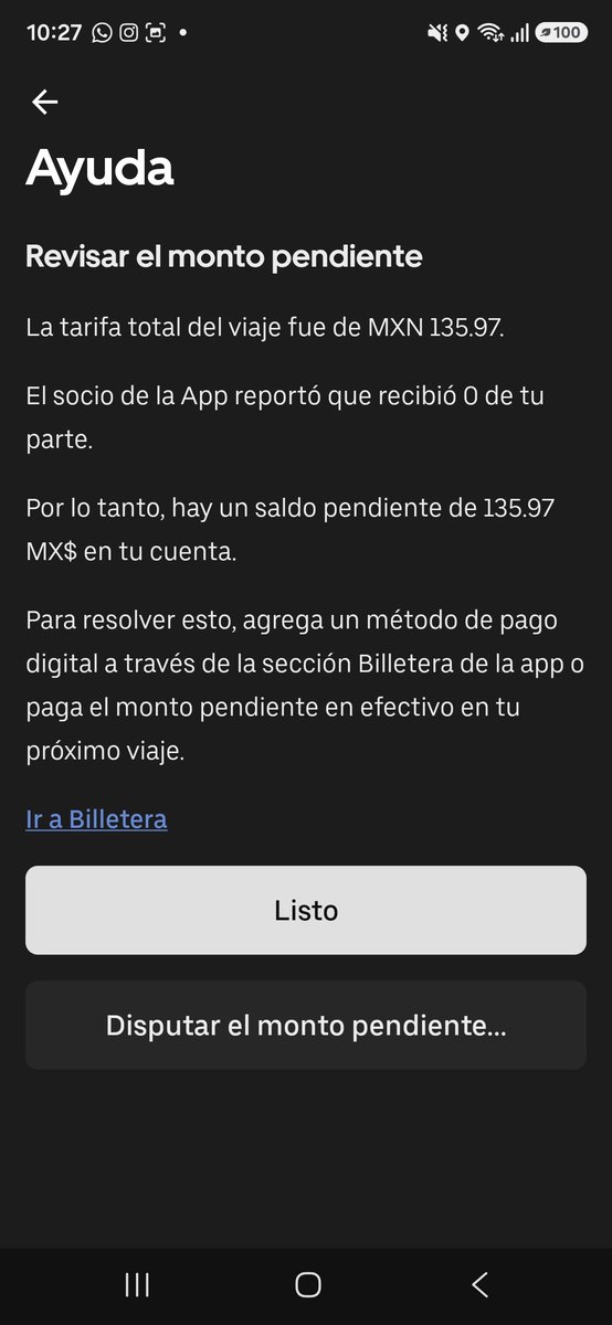 Cece_Carranza's tweet photo. A huevo que tambien me vengo a quejar aquí, porque @Uber me quiere cobrar un viaje que el conductor puso que no pagué en efectivo y claro que si le pagué, pa que tantas funciones de seguridad y disque avisos de que el conductor esta grabando si no sirve de nadota? https://t.co/5jpK6oBsQI
