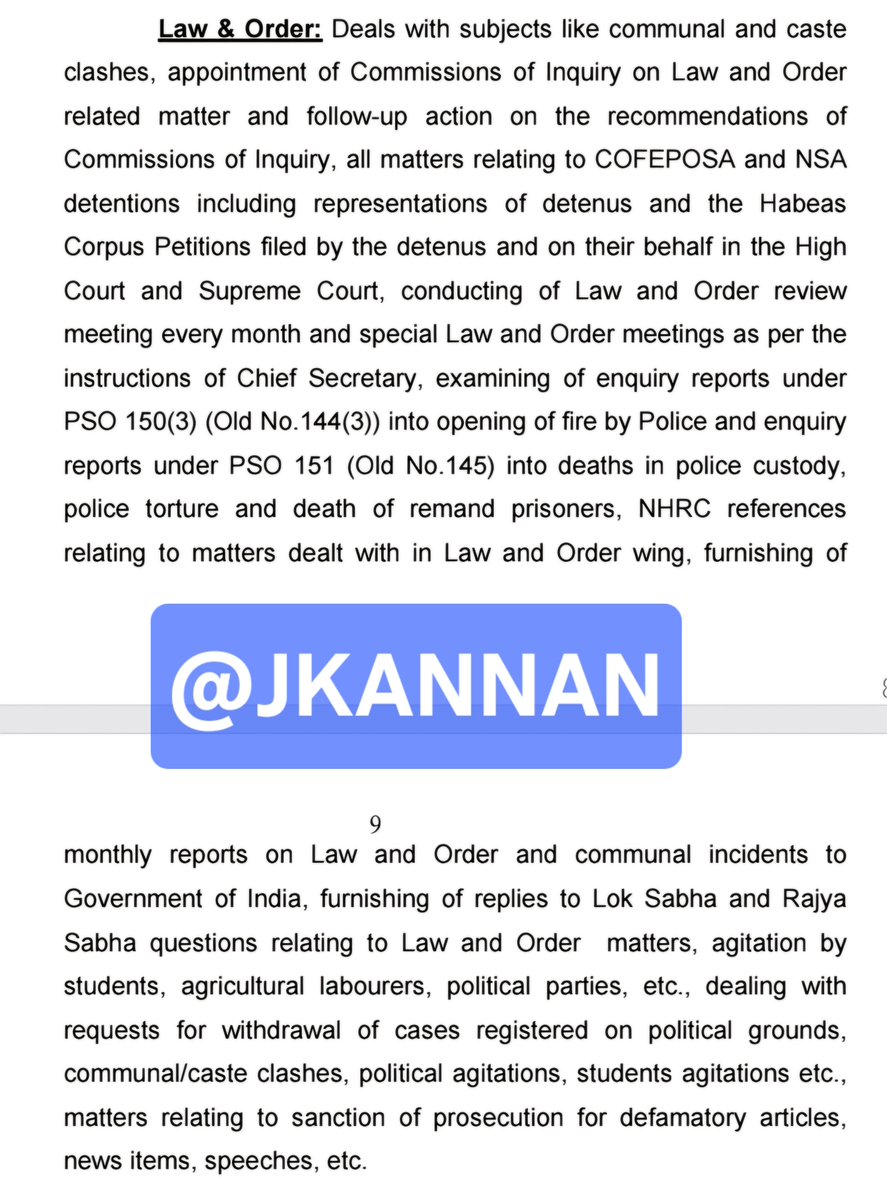 Im_kannanj's tweet photo. Several key Law and Order-related details will no longer be provided under the RTI Act.

TVK GOVT exempts Public (Law and Order) Department from RTI Act

 Gazette order, issued under Section 24(4) of the RTI Act, declares the Public (Law and Order) Department as an Intelligence and Security Organisation 

According to the notification, the provisions of the RTI Act will not apply to the department