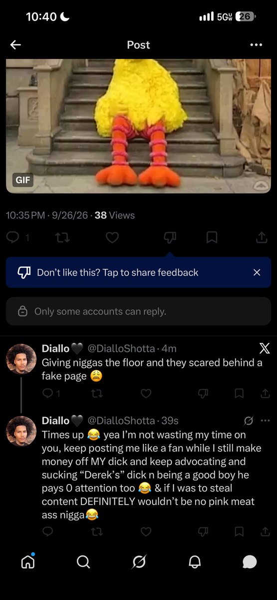 HoodArabIsFake's tweet photo. @DialloShotta I would try but you got me blocked and you have them comments turned off so no one not even myself can comment. I think you’re just salty because you’re pretty exposed at this point using multiple accounts😂😂😂 #repost #report that #account #like #share https://t.co/Y9nZ2iJS7I