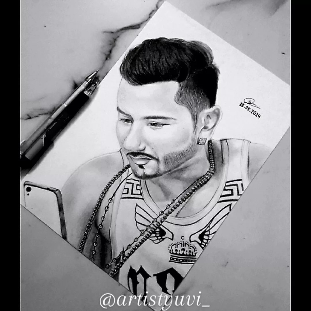hazelkingii68d2's tweet photo. Honey Singh sketch... By - artistyuvi_ https://t.co/iFGAjp7T0f