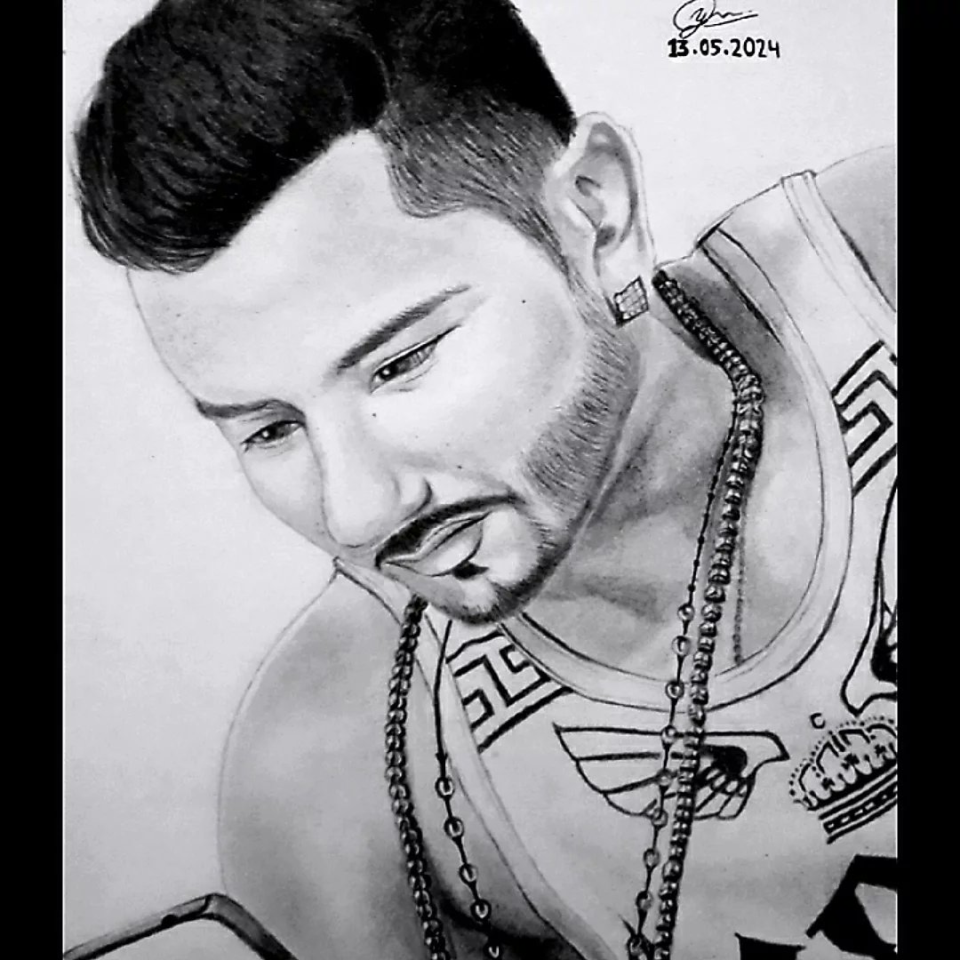 hazelkingii68d2's tweet photo. Honey Singh sketch... By - artistyuvi_ https://t.co/iFGAjp7T0f
