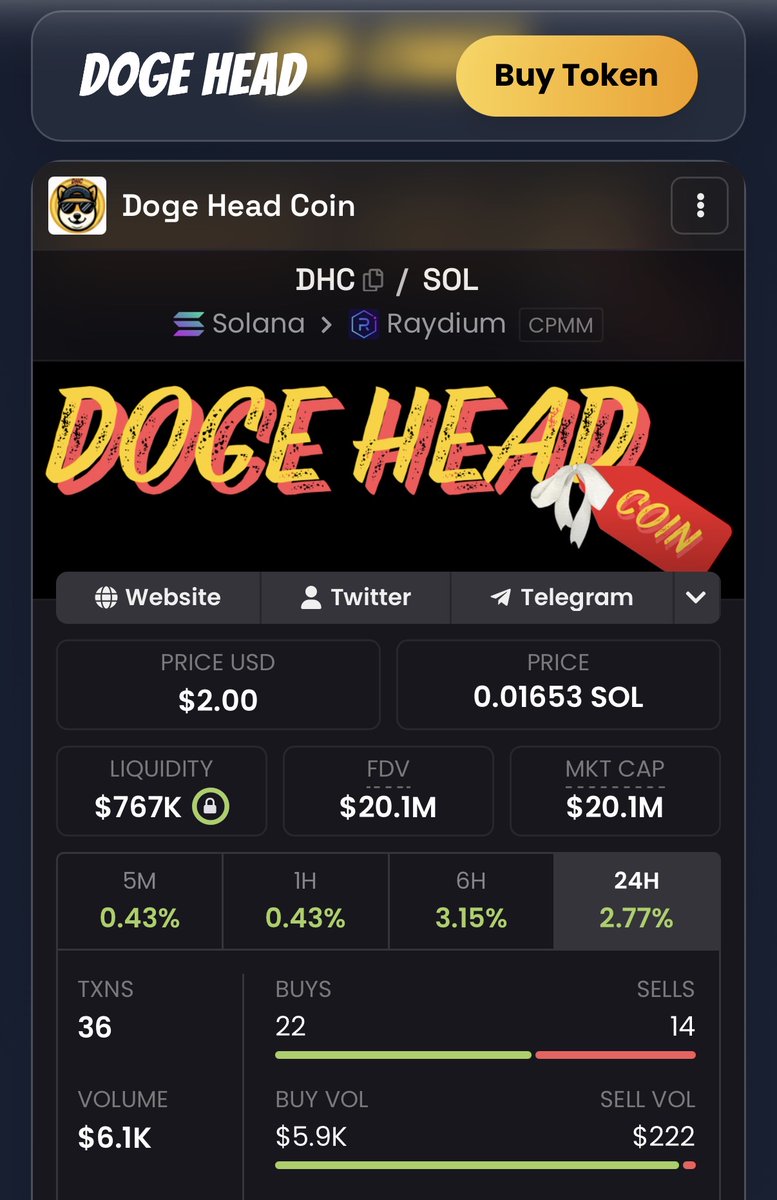 hugh_stiel's tweet photo. Doge Head Coin on Solana Blochchain $2 a token .
Market Cap $20,000,000
Date of Birth 9/1/2025
#DHC #DHConSolana https://t.co/NdAQPcHIhy