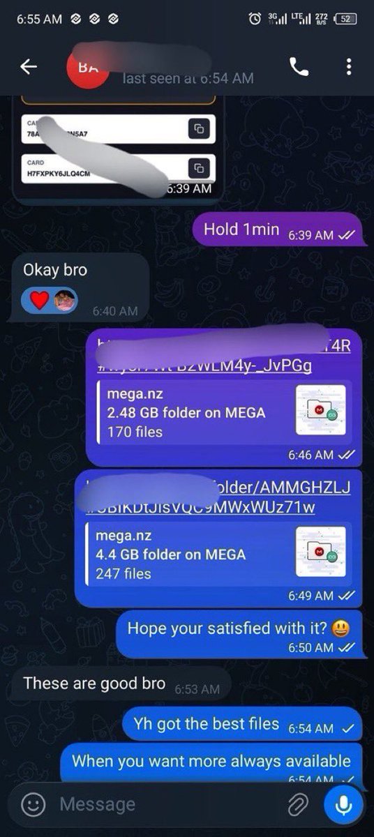 Nadirozbk's tweet photo. #megafiles #trademega #mega_link #mega_links #links
Who is down toget now?
Telegram๐: https://t.co/2eR6inzZ2I
Telegram ๐: @Mega_yandexs3
Telegaurd ๐: T733QR398 https://t.co/d2uM9I3t3K